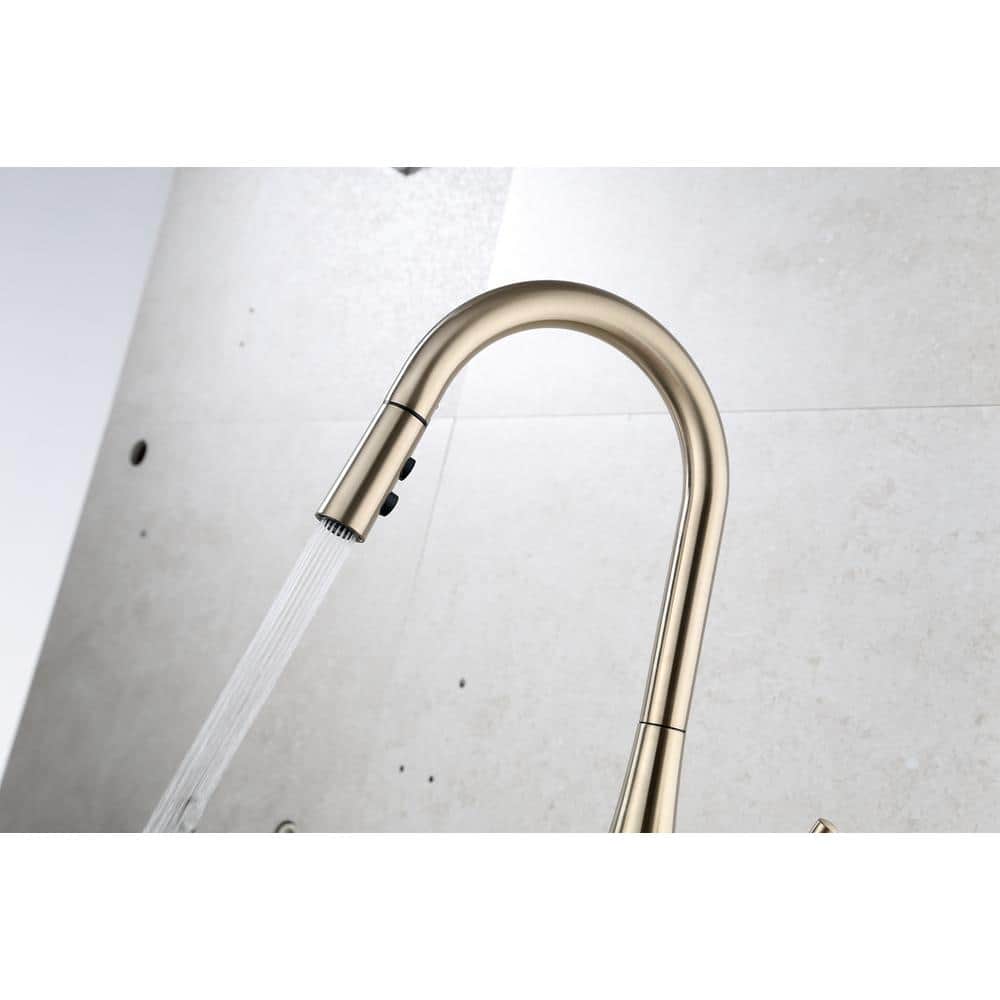 Norwich Matte Gold High-Arc Pull-Down Kitchen Faucet