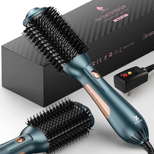 Aoibox One-Step Ceramic Coating Dryer Brush Oval Shape Professional Hot Air Brush, Green SNSA10HL004 - The Home