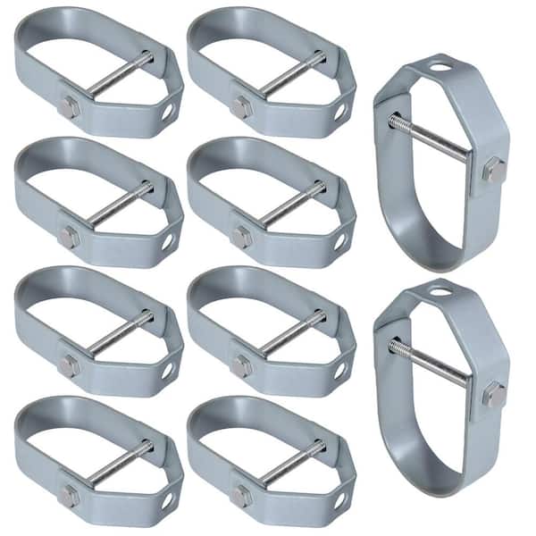 PLUMBFLEX 1-1/4 in. Clevis Hanger for Vertical Pipe Support in Light-Duty Epoxy Coated Steel (10-Pack)