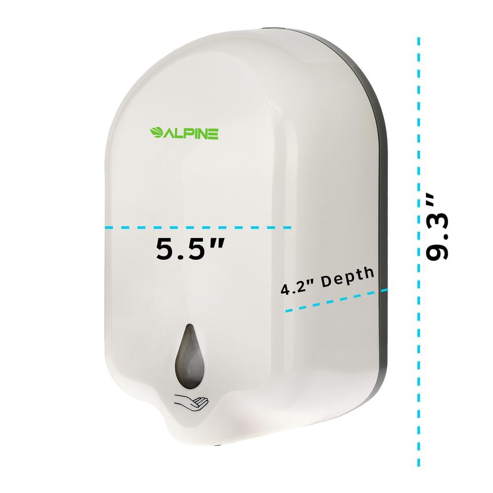 White Automatic Wall-Mounted Touchless Soap Dispenser 1100mL
