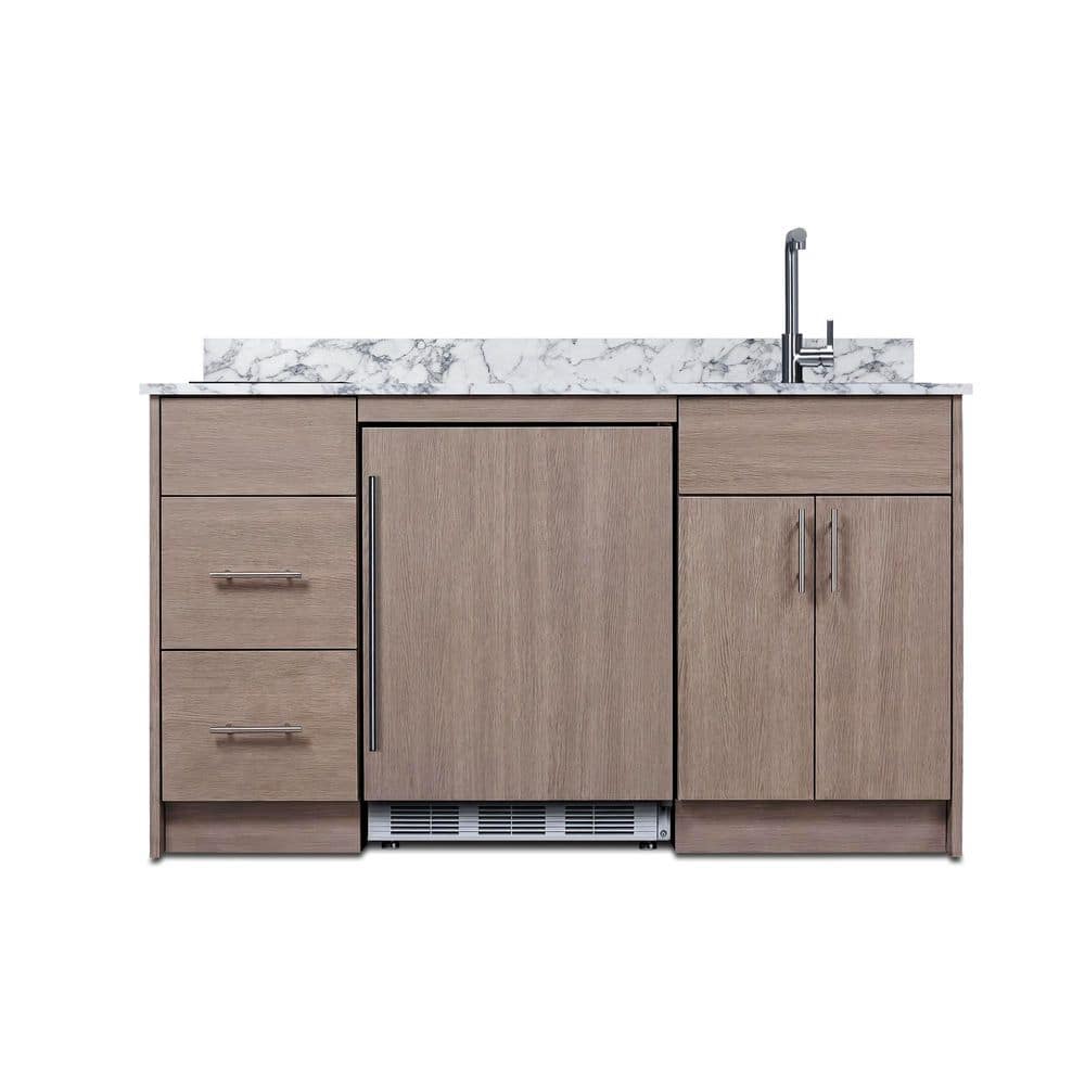63 in. Compact Kitchen in Wood Look price history on PriceWatchPro