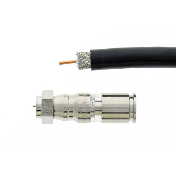 thumbnail image 2 of F Type RG11 Coax Cable Compression Fitting/Connector With Weather Seal O Ring 10PACK 2 of 11