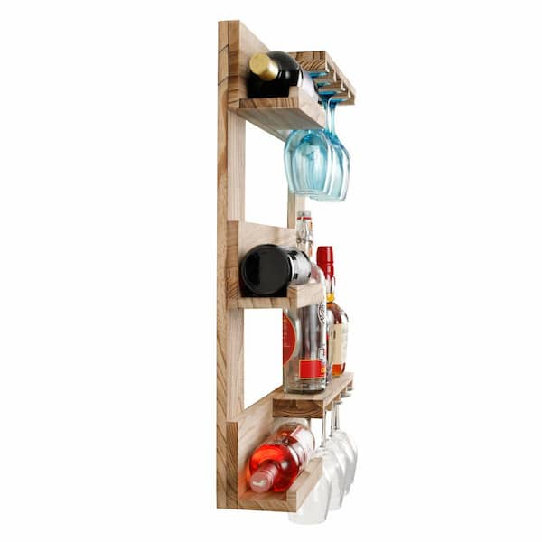 Vintage Faux Bamboo Wood Spice Rack Wall Rack 