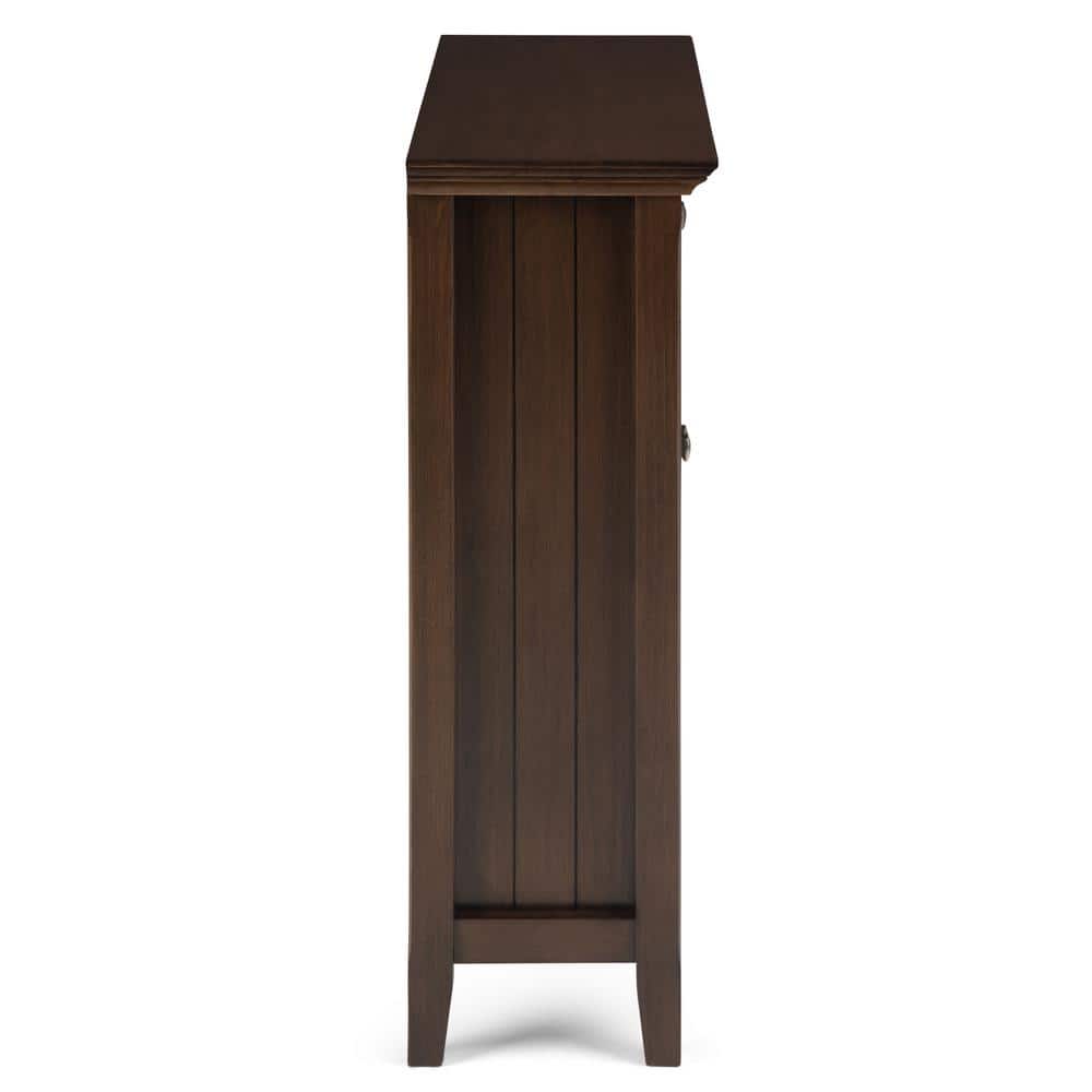 Natural Aged Brown Solid Wood Entryway Storage Cabinet