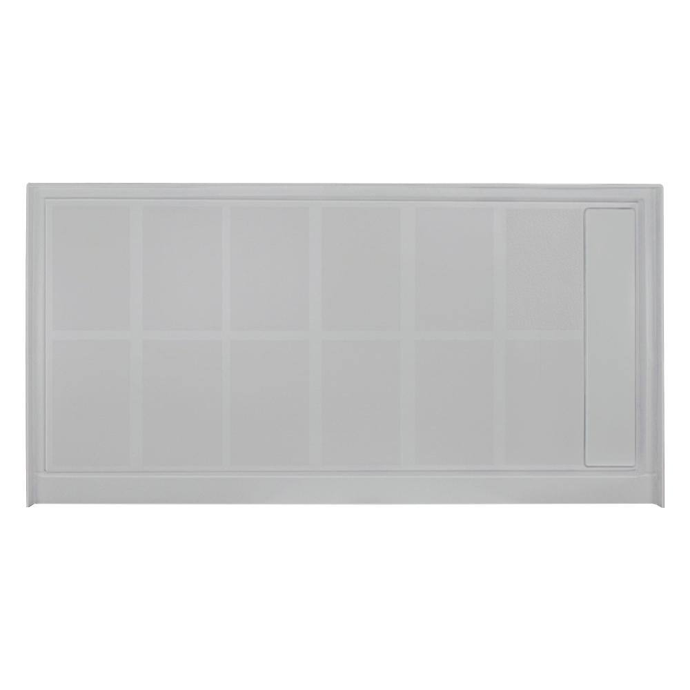 Gray 60'' x 32'' Rectangular Resin Shower Base with Right Drain