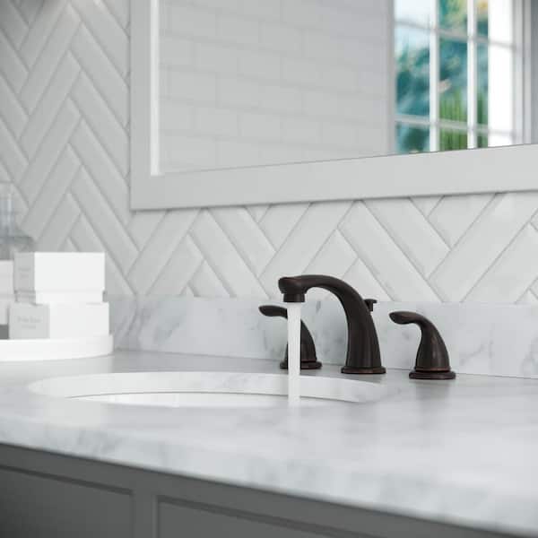 Pfirst Series 8. to 15. Widespread 2-Handle Bathroom Faucet Tuscan Bronze