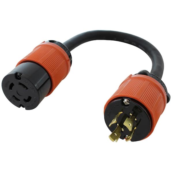 Extension Power Cord Twist Lock L15-30 Plug to Twist Lock L15-30 Connector  6 Feet 30a/250v 8/4 SOOW