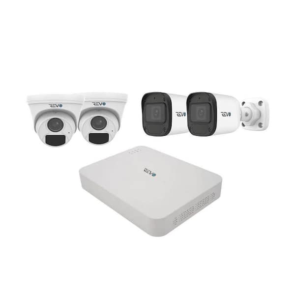 ULTRA BLUE SERIES 4K 4 Channel Wired PoE NVR Smart Security Camera System with 1TB HDD & 4x 2K (4MP) Cameras