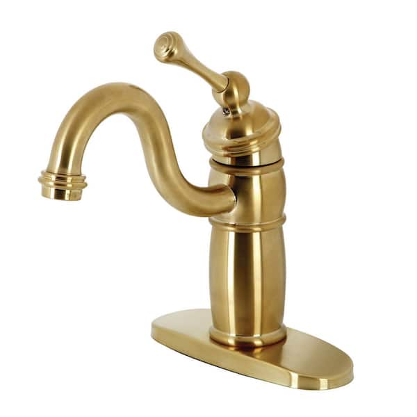 Kingston Brass Vintage Single-Handle Bar Faucet in Brushed Brass