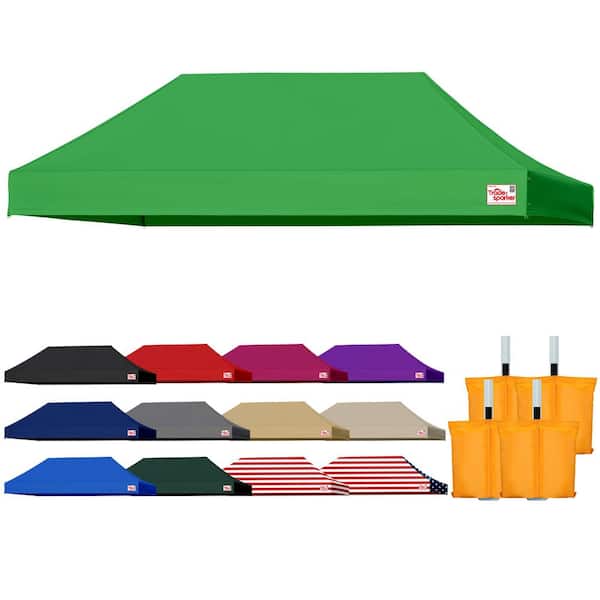 Tradesparker 10 ft. x 20 ft. Pop Up Replacement Canopy Tent Top Cover, Instant Ez Canopy Top Cover Only (kelly green)