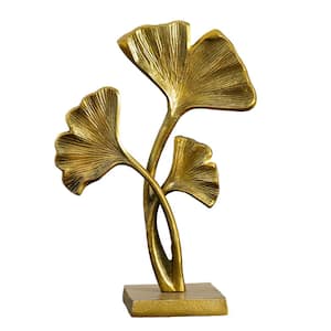 15in. Gold Leaf Sculpture Decorative Accent