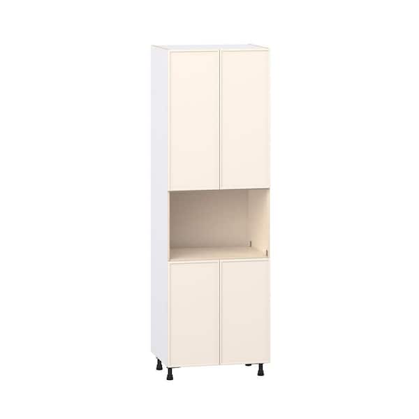 Fairview 30 in. W x 24 in. D x 94.5 in. H Slim Shaker Assembled Pantry Kitchen Micro Cabinet in Washed Linen