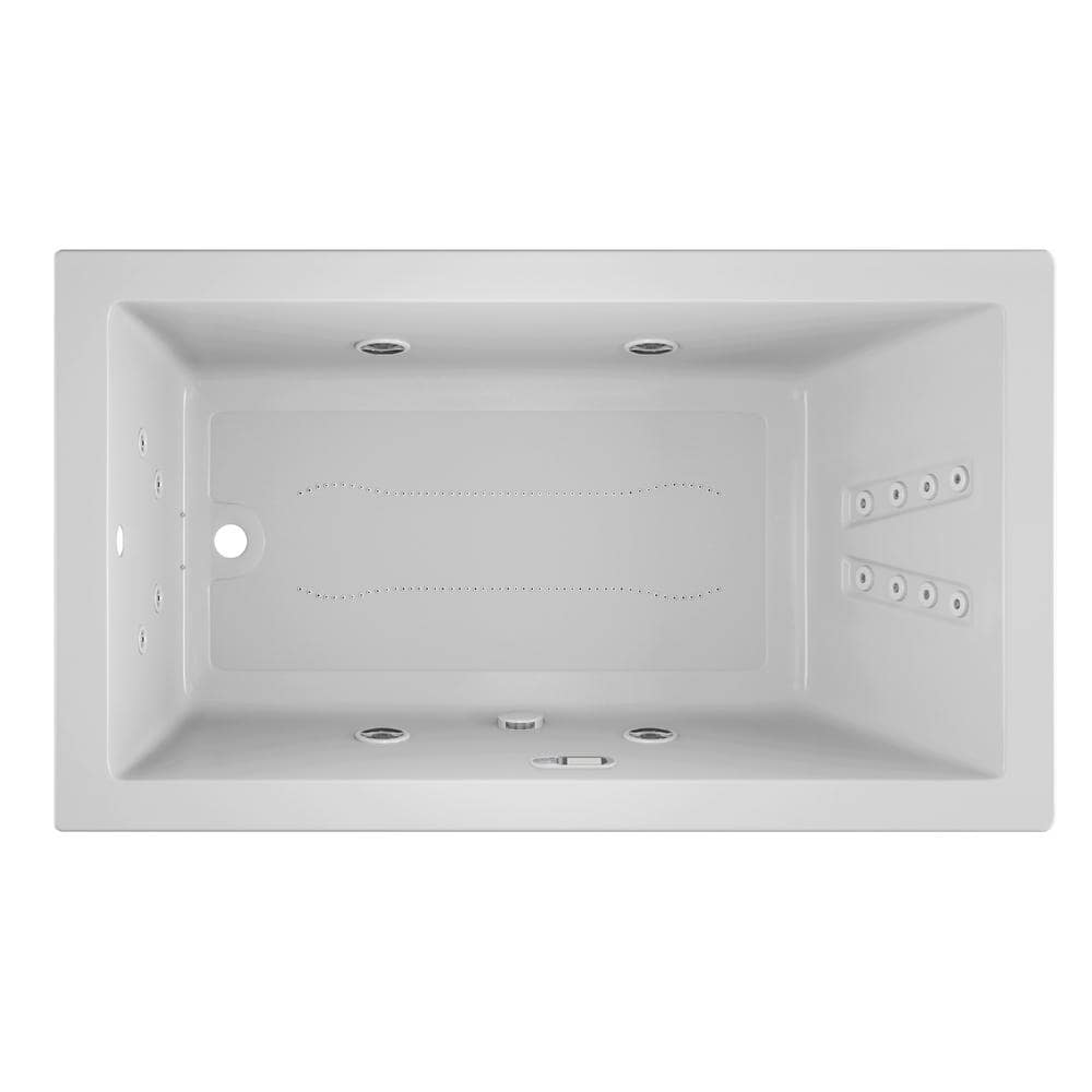 JACUZZI SOLNA SALON SPA 72 in. x 42 in. Rectangular Combination Bathtub