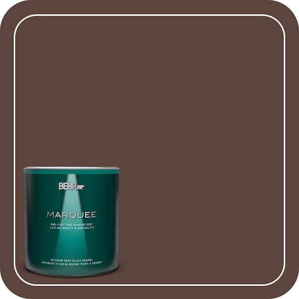 BEHR MARQUEE 1 qt. #T15-5 Heritage Oak Semi-Gloss Enamel Interior Paint & Primer
