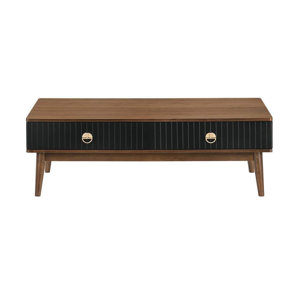  Deco 79 Linen Upholstered Trunk 2 Drawer Coffee Table