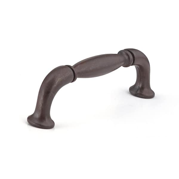 Richelieu Hardware Hudson Collection 3 3/4 in. (96 mm) Rust Traditional Curved Cabinet Bar Pull