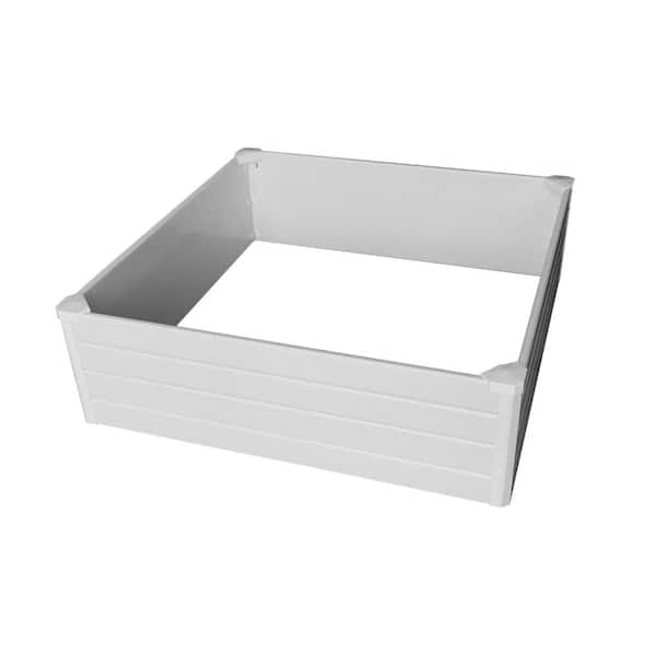 Nuvue White PVC Deluxe Raised Garden Bed