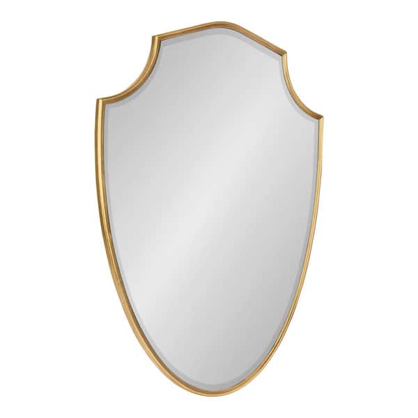 Kate and Laurel Caskill 32.00 in. H x 13.40 in. W Irregular MDF Framed Gold Mirror