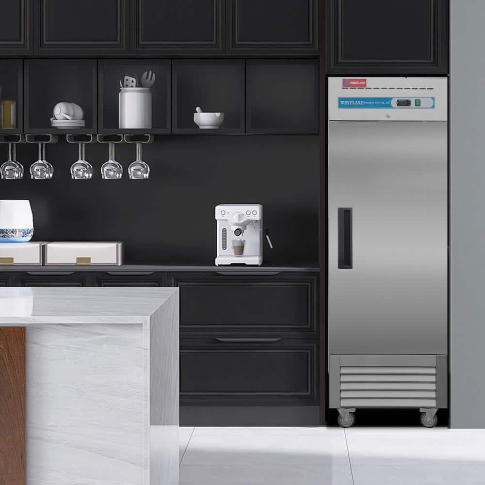 27" Stainless Steel Commercial Reach-In Refrigerator with Recessed Handle