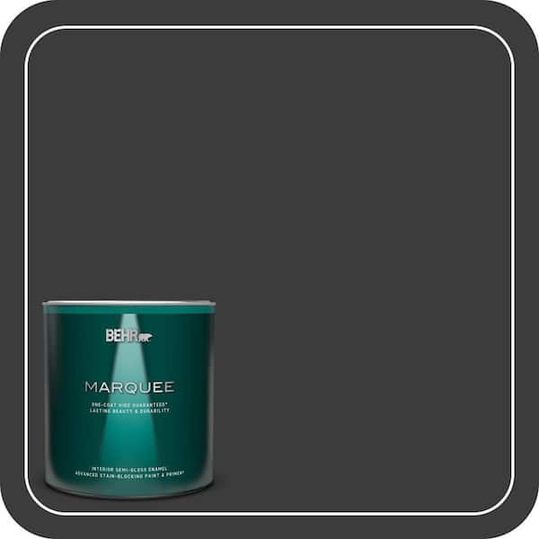 BEHR MARQUEE 1 qt. #MQ5-05 Limousine Leather One-Coat Hide Semi-Gloss Enamel Interior Paint & Primer