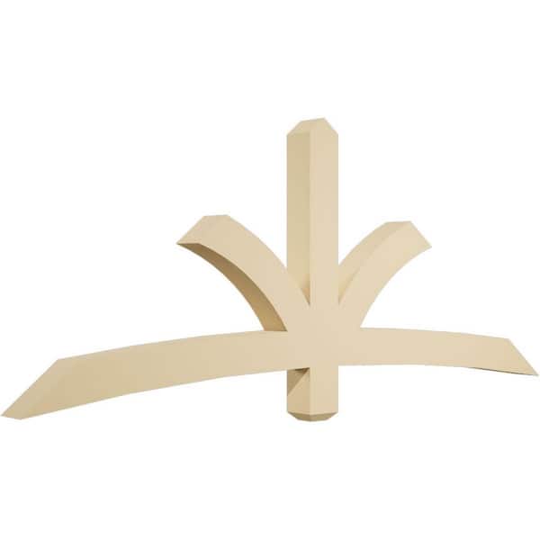72 in. W x 30 in. H x 4 in. D x 4 in. F, 10/12 Pitch, Davenport Signature Urethane Gable Bracket, Primed Tan