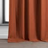 Persimmon Textured Bellino Room Darkening Curtain - 50 in. W x 84 in. L Rod  Pocket with Back Tab Single Curtain Panel