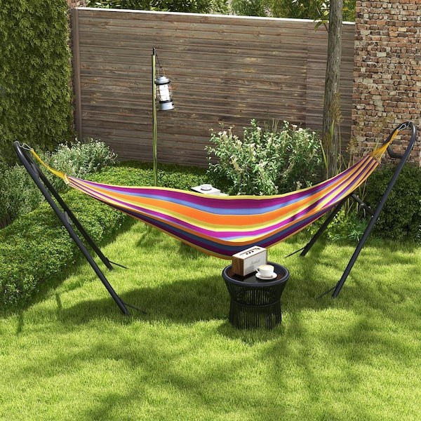 ITOPFOX Steel Portable Adjustable Frame Hammock Stand with Weather