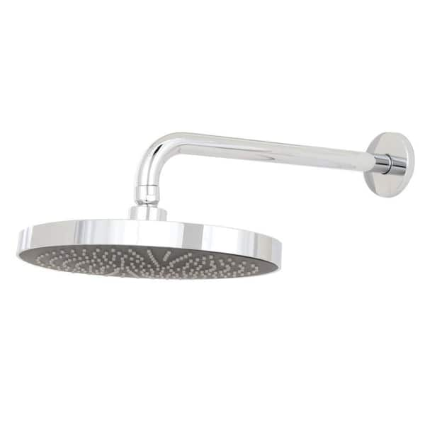 LaToscana 1-Spray 8 in. Single Wall Mount Fixed Rain Shower Head in Chrome