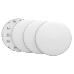 4-Pack White Large 3.15 in. Round Wall Protection Door Stoppers, Silicone Wall Protectors from Door Knob