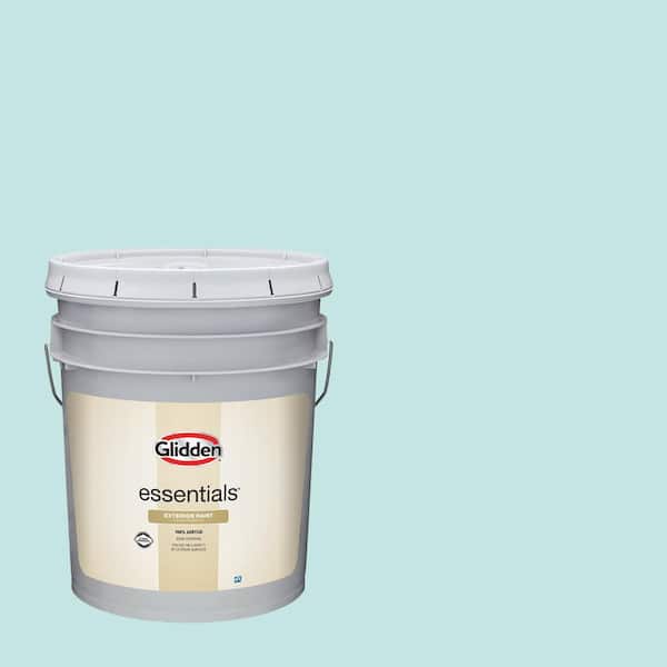 Glidden Essentials 5 gal. PPG1231-2 Swan Lake Satin Exterior Paint