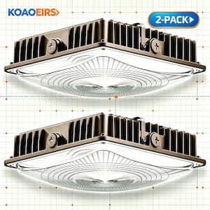 350-Watt Equivalent Integrated LED Outdoor Security Light, 8400 Lumens, 5000K Canopy Light and Area Light (2-Pack)