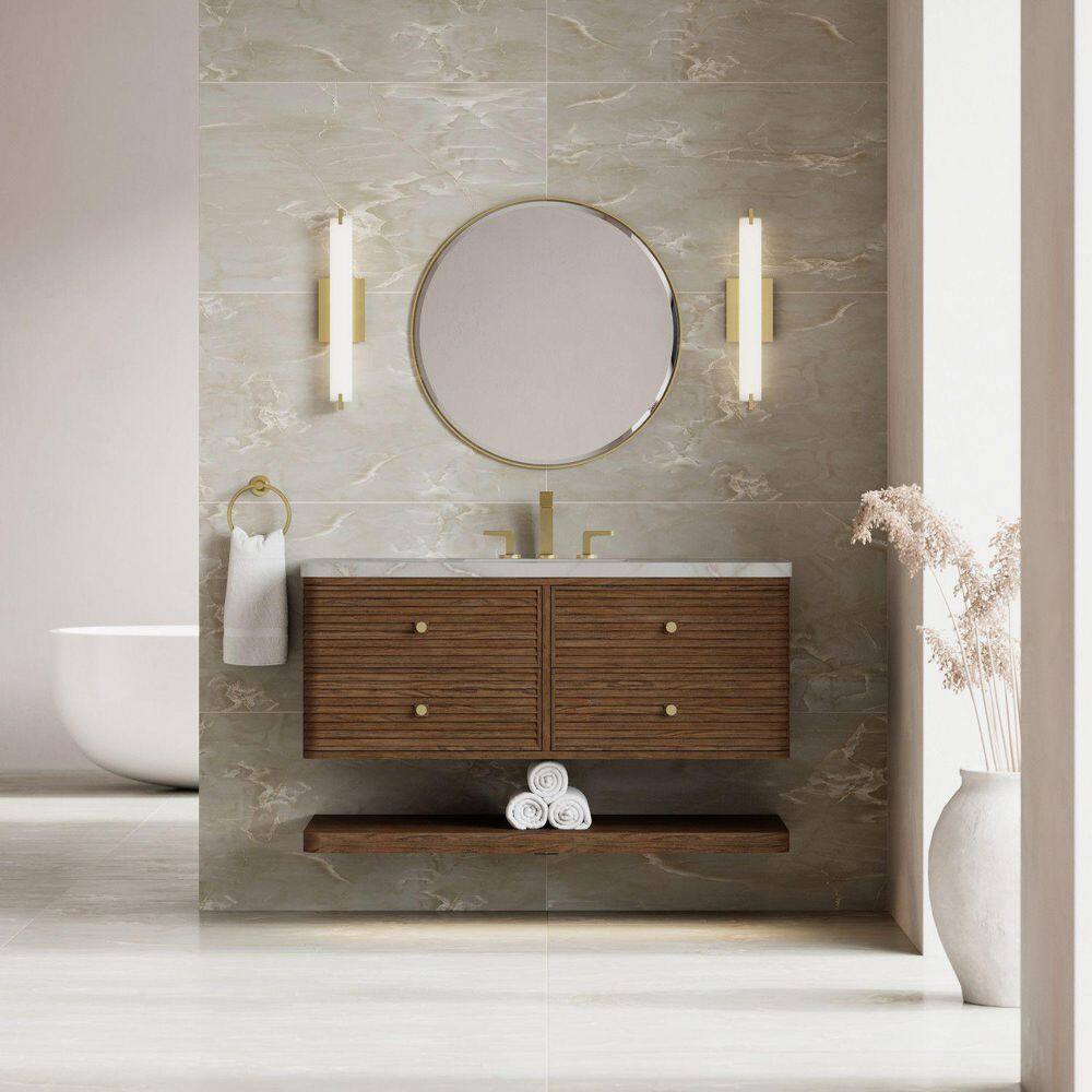 Allamari 48.0 in. Single Bath Vanity in Sable with Victorian Silver Wireless Charging Quartz Top price history on PriceWatchPro