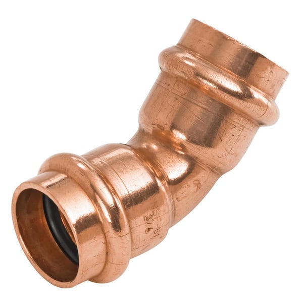 NIBCO 1/2 in. Copper 45Degree Fitting x Press Pressure Elbow PC606212