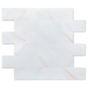 Subway Collection Rainbow White 12 in. x 12 in. PVC Peel and Stick Tile (10 sq. ft./10-Sheets)