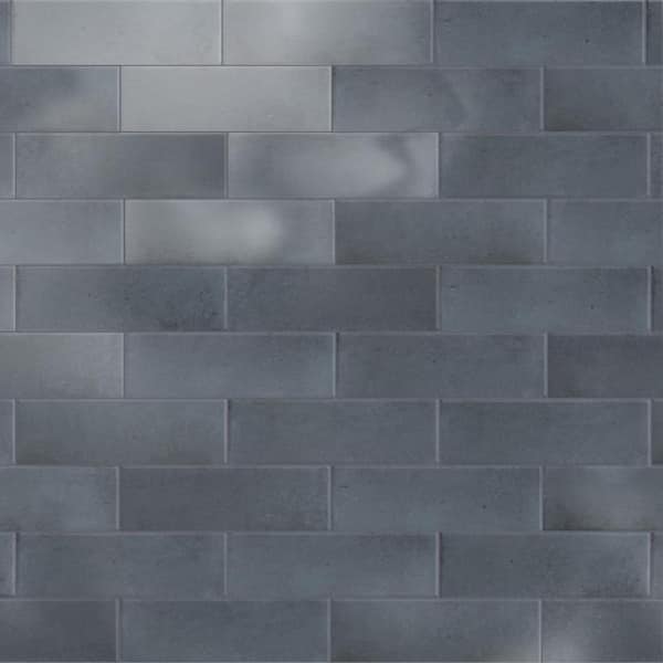 Merola Tile Coco Glossy Blue Night 2 in. x 5-7/8 in. Porcelain Wall Take Home Tile Sample