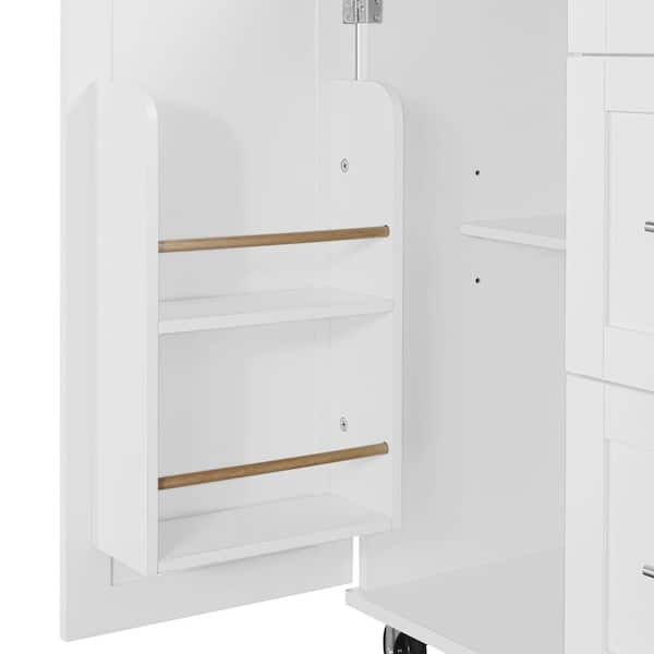 Kitchen Island With Extendable Dining Table For 4-6 Person, Kitchen Cart Kitchen Storage Table W/ 2 Drawers & Side Open Shelves - Bed Bath & Beyond - 42443937