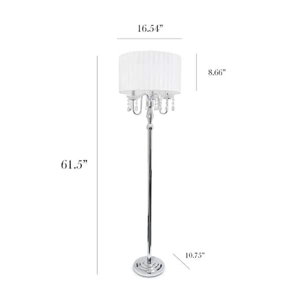 Elegant Designs Crystal Palace 61 5 In, Trendy Floor Lamps