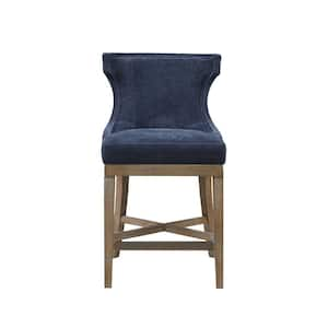 Fillmore 25.25 in. Navy Wood Counter Stool