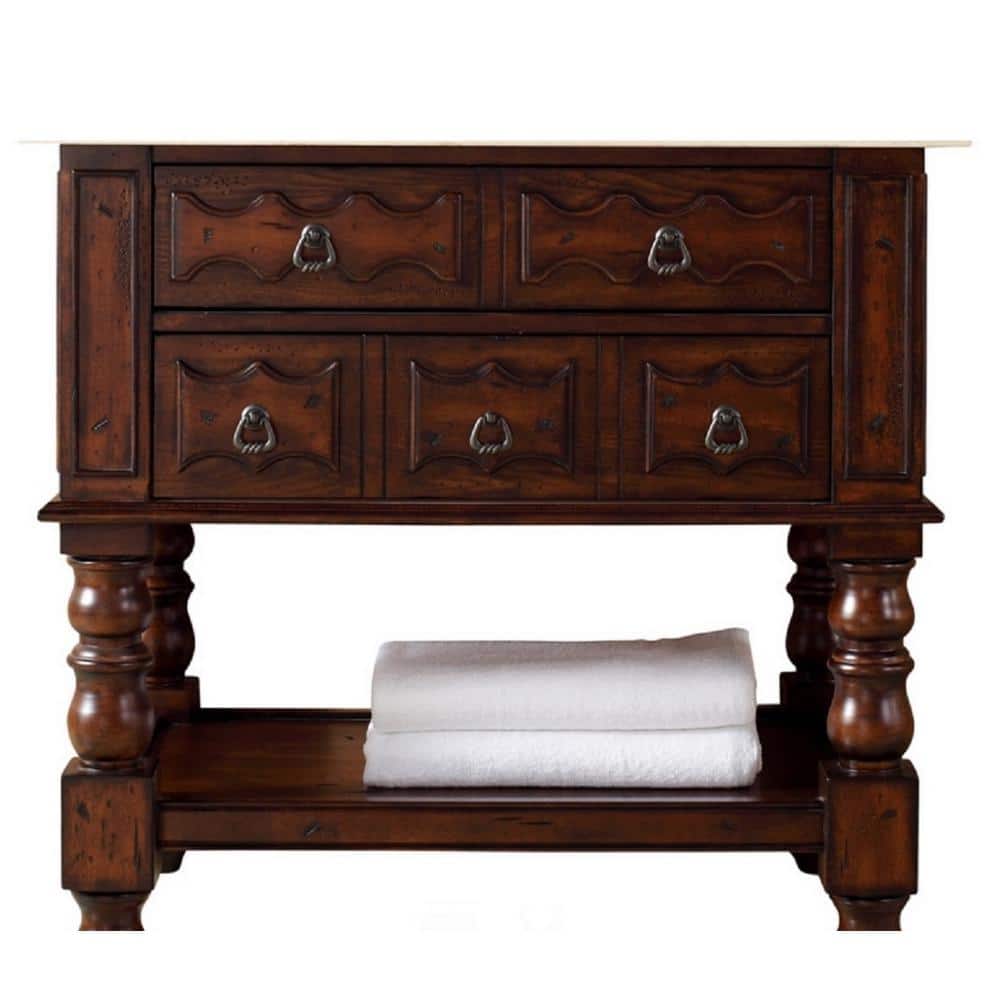 Castilian 34.8 in. W x 22.9 in. D XM 32.6 H Single Bath Vanity Cabinet Only