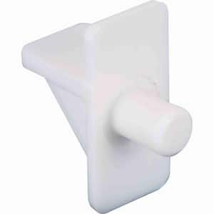 Shelf Support Peg, 1/4 in. Diameter, White Plastic (8-pack)