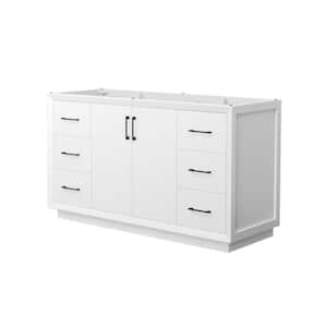 Strada 59.25 in. W x 21.75 in. D x 34.25 in. H Single Bath Vanity Cabinet without Top in White