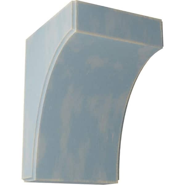 Ekena Millwork 5-1/4 in. x 8 in. x 6 in. Driftwood Blue Clarksville Wood Vintage Decor Bracket