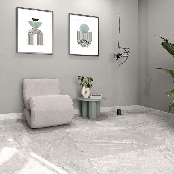 Sereno Mountain Beige 3.54 in. x 23.62 in. Matte Porcelain Bullnose Trim Tile (0.57 sq. ft./each)