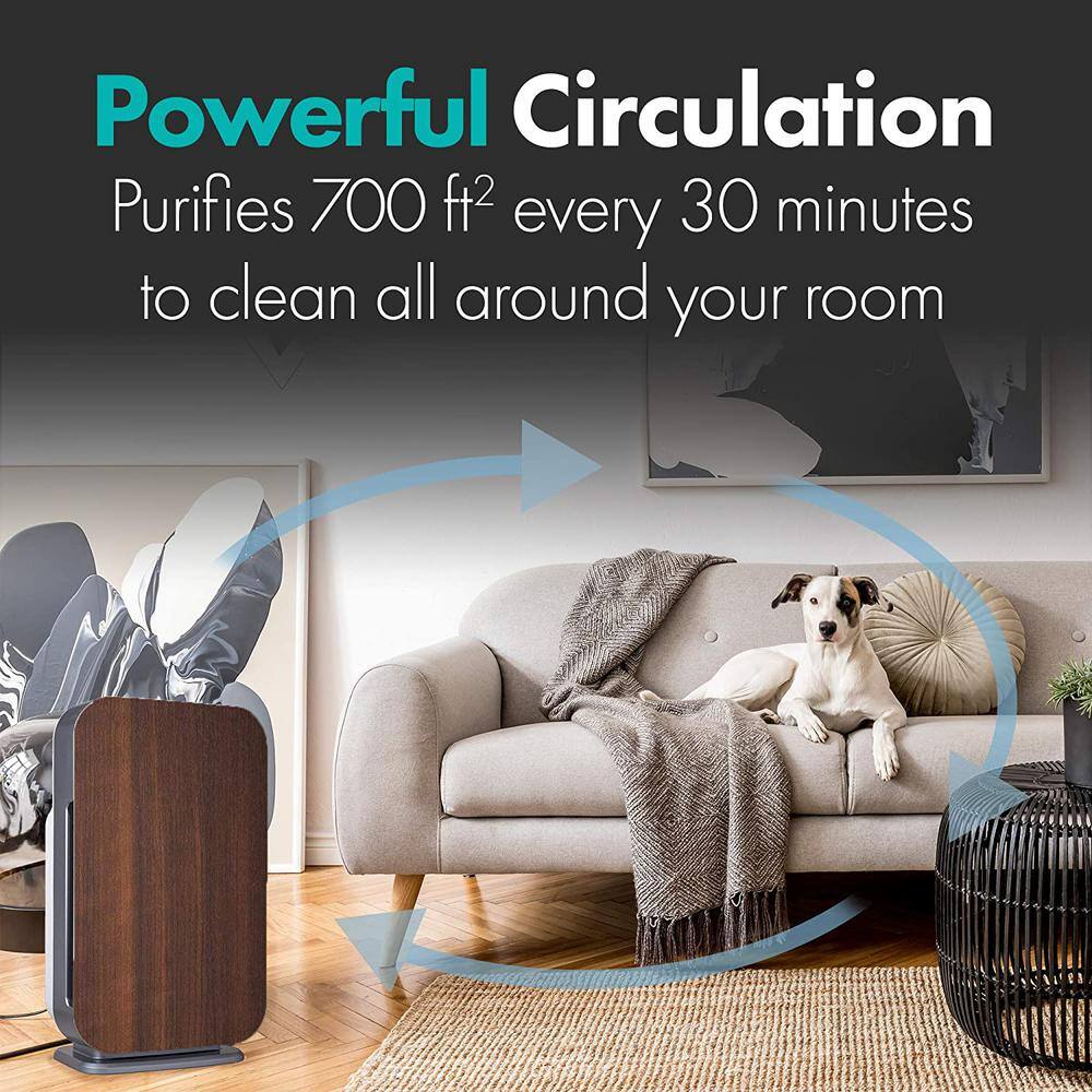 White HEPA Tower Air Purifier with Silver Filter