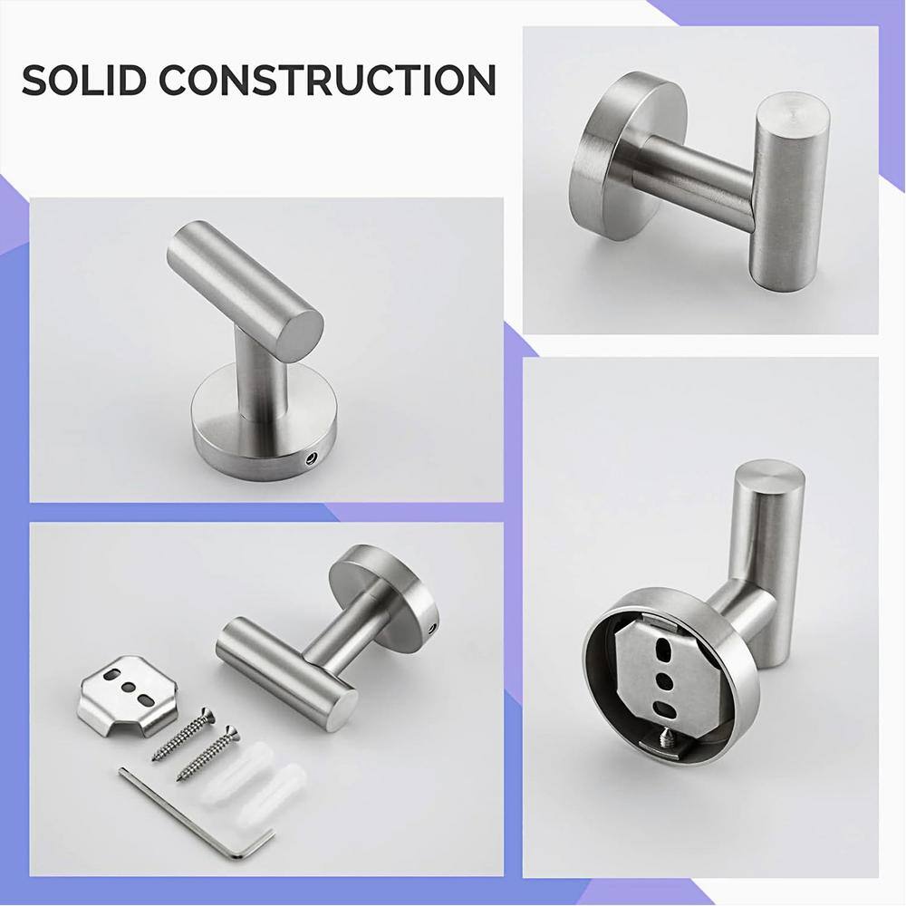 Stainless Steel Brushed Nickel 3-Piece Bathroom Hardware Set