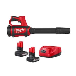 M12 12V Lithium-Ion Cordless Compact Spot Blower with M12 Compact 2.0 Ah Battery (2-Pack) Starter Kit and Charger