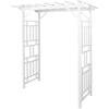 Dura-Trel Wellington 95 in. x 41 in. Vinyl Outdoor Garden Patio Arbor ...