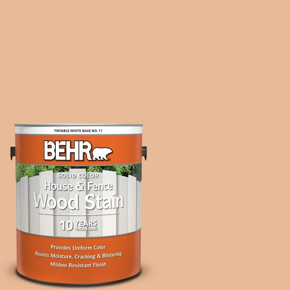 1 gal. #280C-3 Fresh Praline Solid Color House and Fence Exterior Wood Stai