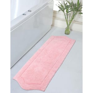 Waterford Collection 100% Cotton Tufted Non-Slip Bath Rug, 22 in. x60 in. Runner, Pink