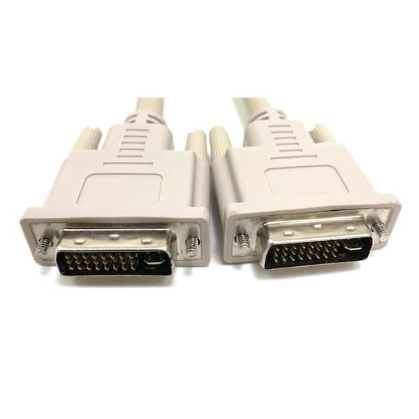 Micro Connectors, Inc 6 ft. DVI-I Digital/Analog Dual Link Gold Plated Male to Male Cable (Gray)